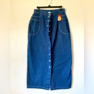 Waist Women's Denim Long ...skirt jeans from Brasil size medium our 42